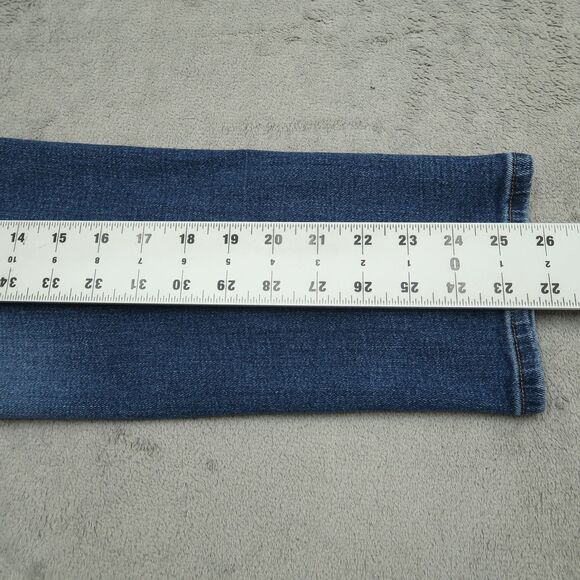 Madewell Jeans Women's Size 28P Blue Mid-Rise Stovepipe Skinny Denim 26" Inseam - Picture 4 of 16